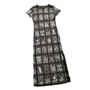 Forever 21 Black and White Graphic Maxi Dress